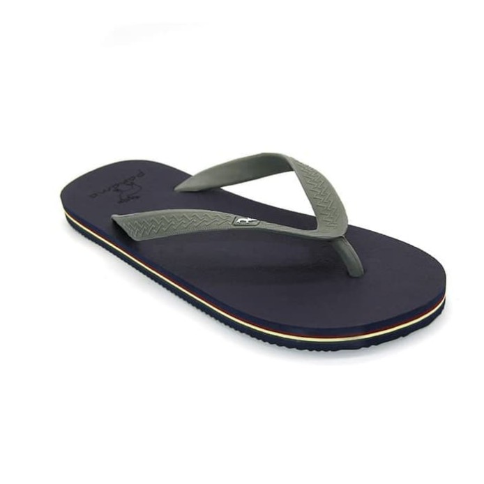 Sandal Panama Classic / Sendal Jepit Pria Navy Hijau Muda M10