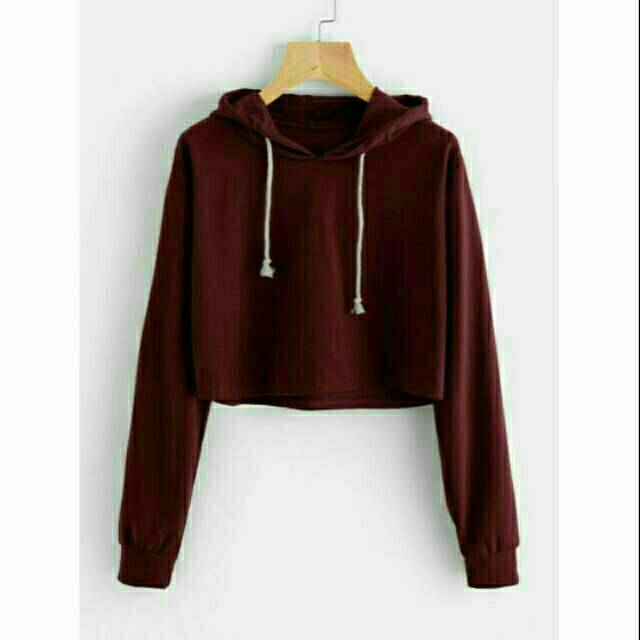 JNY.Co Sweater Hoodie CROP POLOS TALI 6 warna