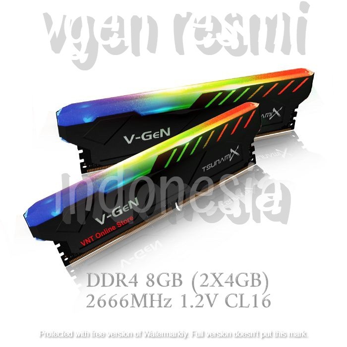 VGeN Ram DDR4 8GB 2666Mhz CL16 1,2v V-GeN Tsunami X RGB Gaming Memory