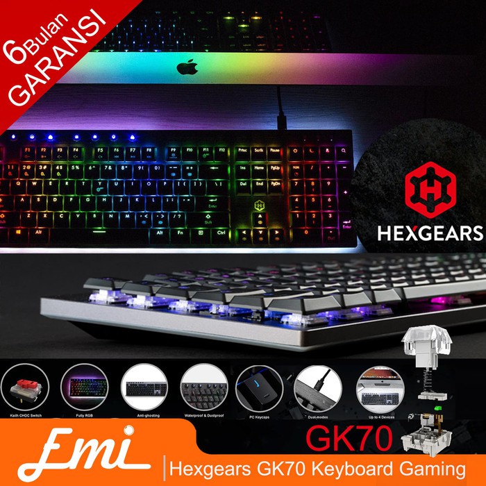 Hexgears GK70 Venture Low Profile Bluetooth Mechanical Geming Keyboard