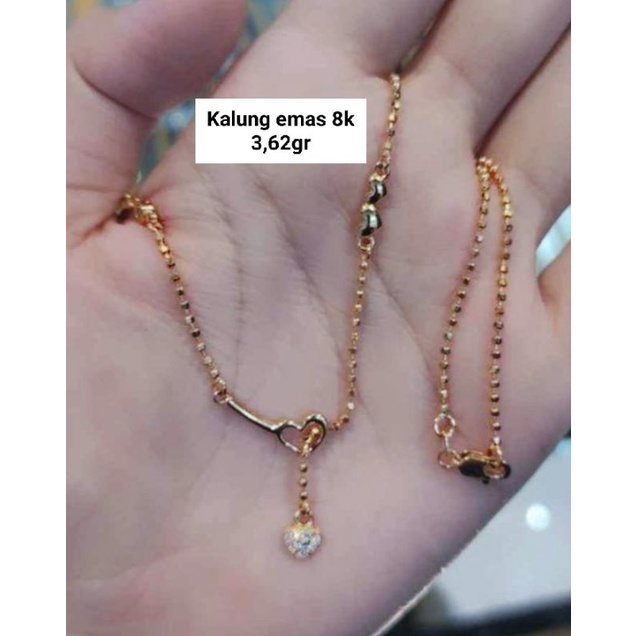 Kalung emas asli kadar 375/8k