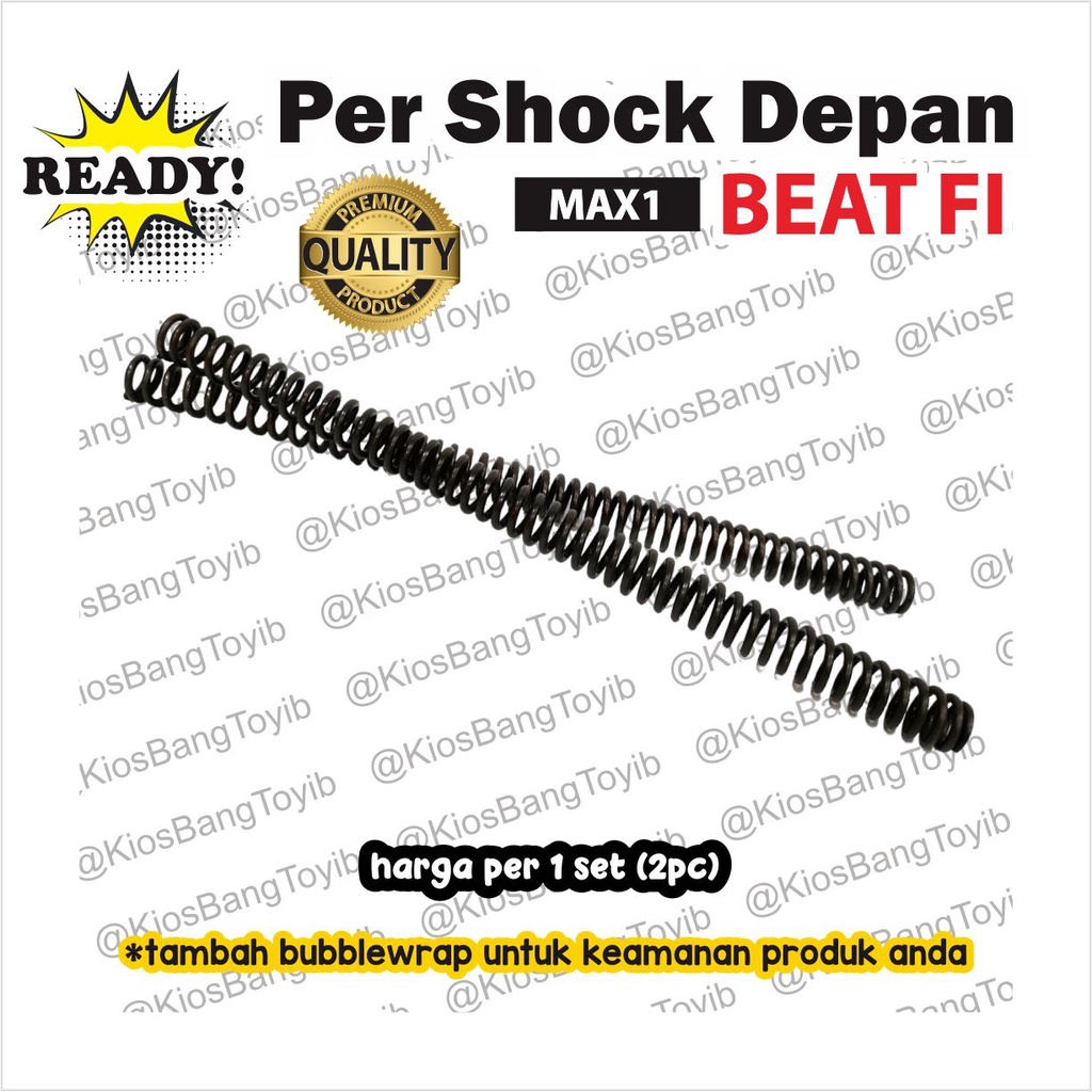 (2pc) Per Ver Shock Skok Depan Honda Beat FI (MAX1) Panjang 28.5cm