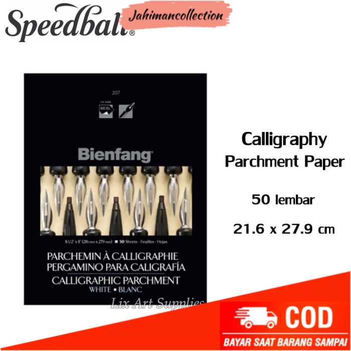 

✨ BISA COD ✨ Bienfang Calligraphy Parchment Paper 8.5 x 11 inch - 50 Sheets / White