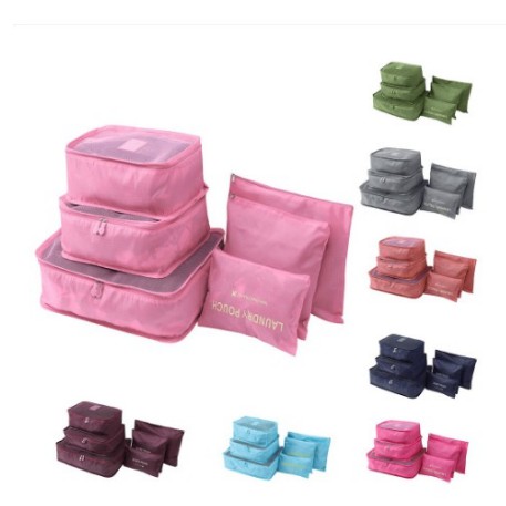 JM (READY STOK) TAS TRAVEL POUCH ORGANIZER STORAGE 6 IN 1 LAUNDRY POUCH PRAKTIS IMPORT TT-04-6IN1