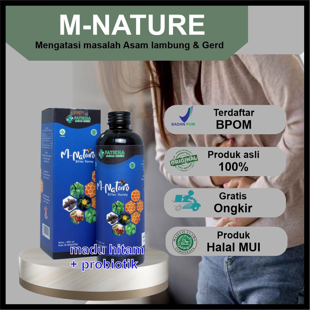 M Nature Madu Pahit | M Nature Madu Asam Lambung Madu Hitam Asli | Mengatasi Asam Urat dan Rematik