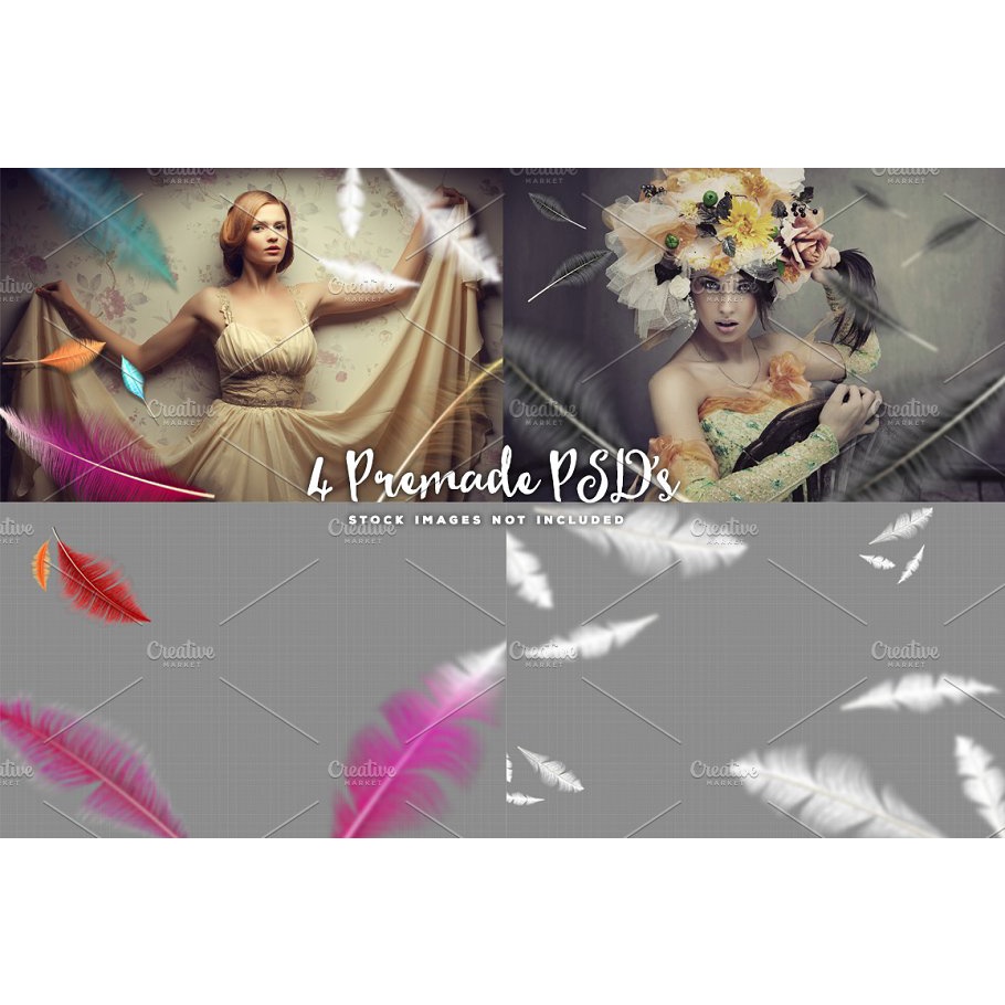 Pretty Feathers Artpack Vector Bundle - Vector Designs