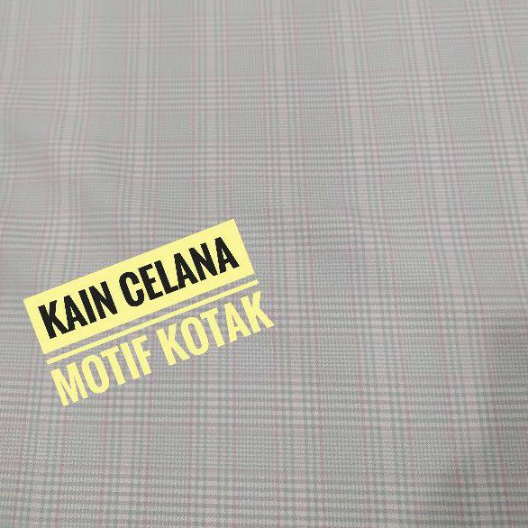 Kain Celana Motif Kotak lebar 150cm