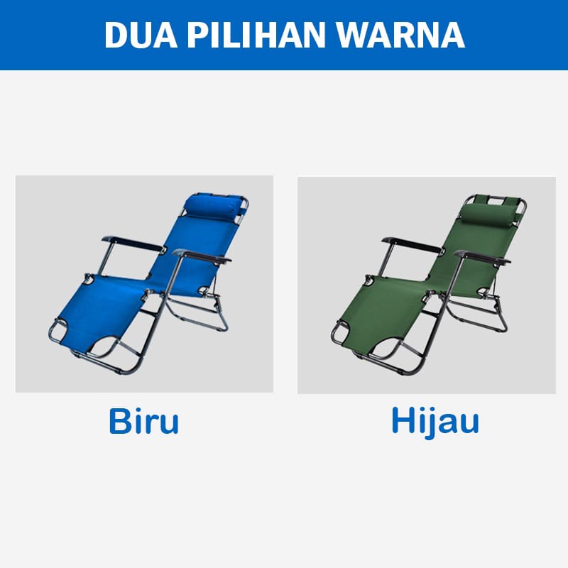 (COD) Kursi Piknik Lipat Longer/ Kasur Lipat Folding Bed /Kursi Malas Lipat Kursi Santai Portable Serbaguna