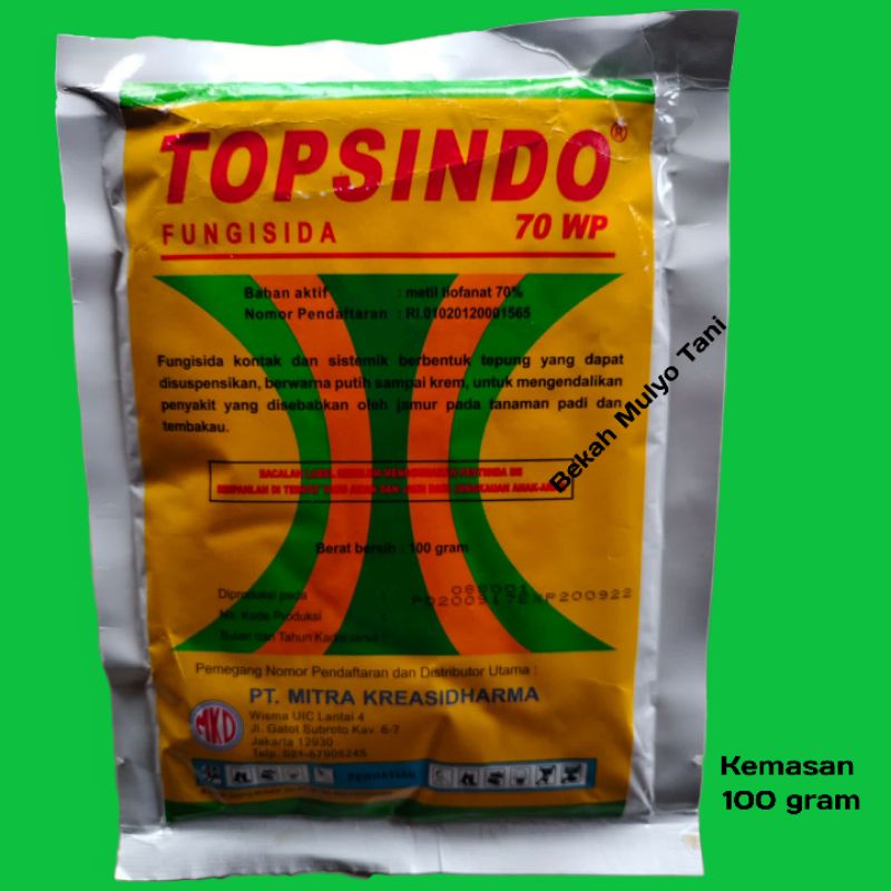 Fungisida Topsindo 70 WP 100gram  Obat Pembasmi Jamur Tanaman/Blas Tanaman Padi  Bukan TOPSIN