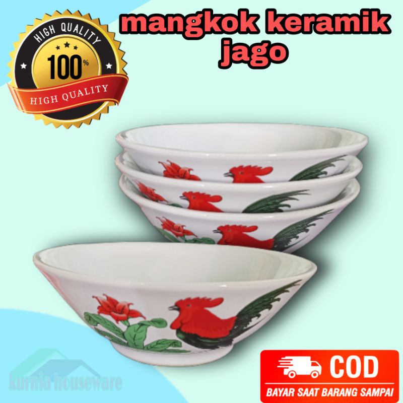 mangkuk keramik/mangkok jago keramik/ mangkok mi ayam bakso