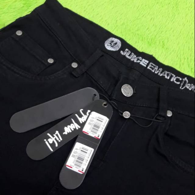 Celana panjang jeans pria JUICE EMATIC denim FORM black original planet surf