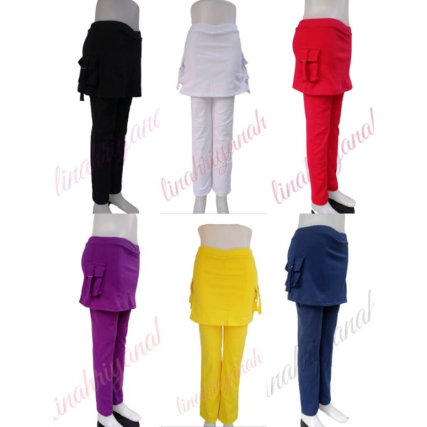 celana senam rok kantong,celana olahraga, celana fitnes, airobic,zogging, sepeda, gym