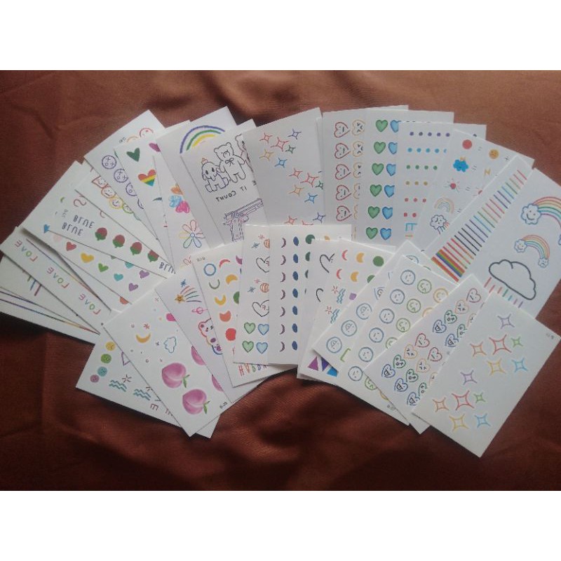 2pcs Temporary Tattoo - Tato Gaya Korea Aesthetic