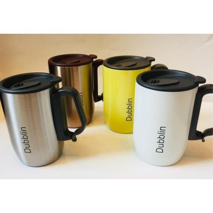 Mug Gelas Cangkir Tahan Panas Dublin 350 ML Kopi Teh Stainless Stell