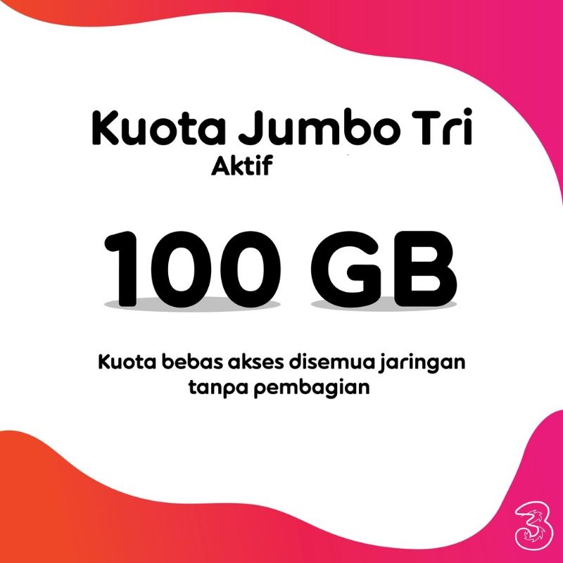 Kuota tri 100GB 30 Hari