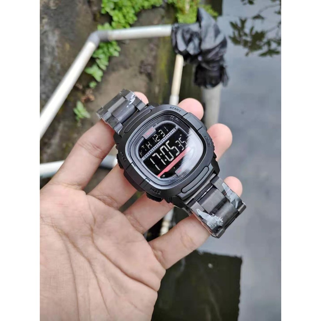 TERLARIS !!! Jam Tangan Pria Timex 91654EV Digital Tali RANTAI Free Baterai (COD)