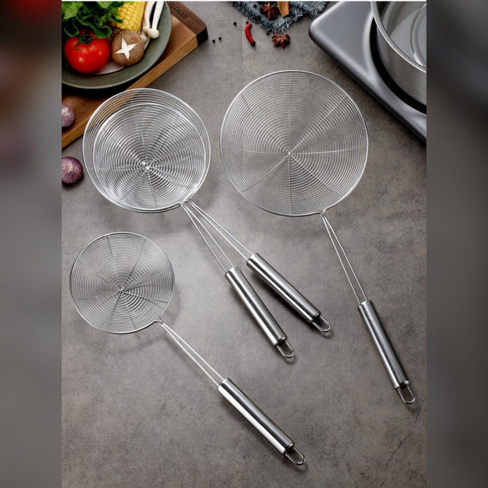 SARINGAN MINYAK TIRISAN GORENG SEROKAN MASAK STAINLESS PREMIUM - JUMBO
