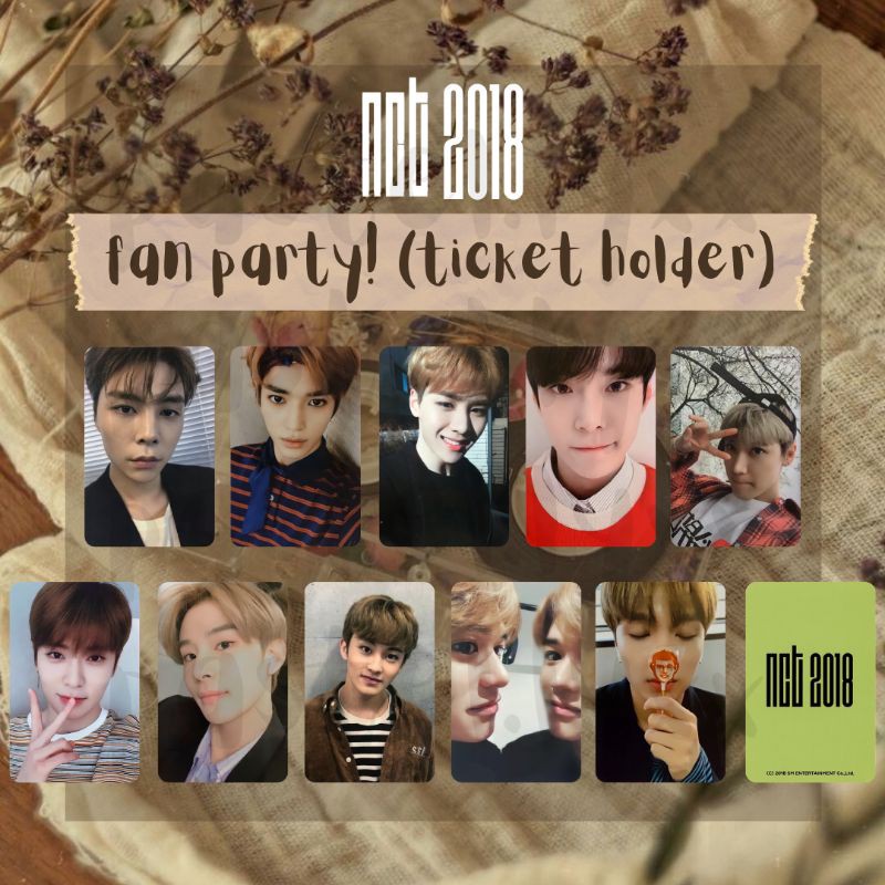 Photocard Unofficial NCT 2018 - Fan Party (TICKET HOLDER)