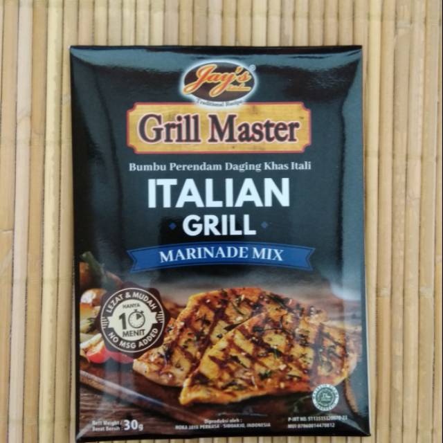 

Jay's Grill Master Italian Mix (Bumbu Marinasi ala Italia) 30gr.