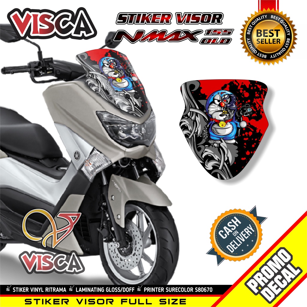 Stiker Visor Nmax Old Stiker Motor Nmax Stiker Visor Nmax Doraemon Zombie