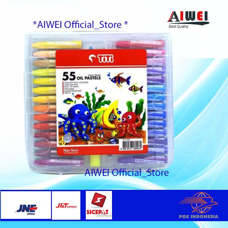 

crayon Titi/Oil pastel 55 warna