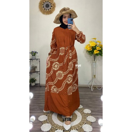 DRESS MIDI GAMIS SUSUN KOMBINASI