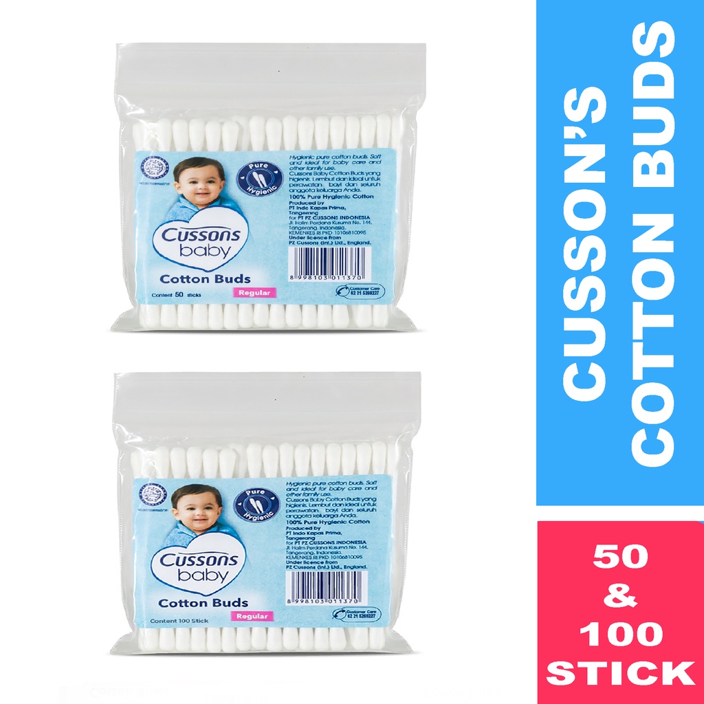 Bisa COD Cussons Baby Cotton Bud - Pembersih Telinga Bayi 100 stik / 50 stik