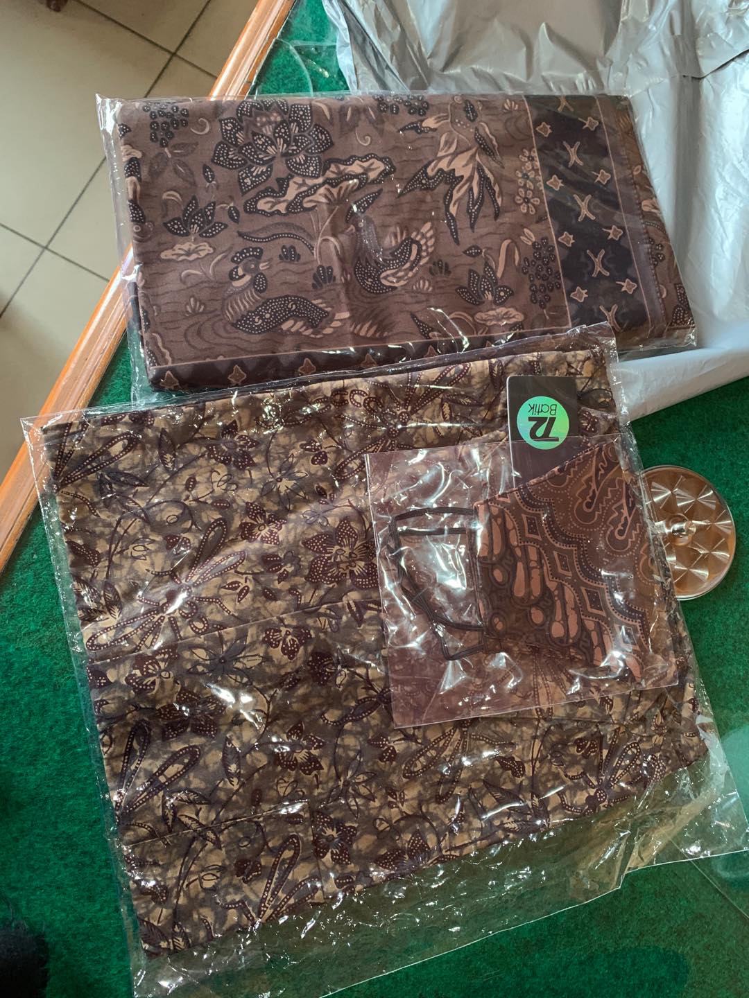 Kemeja Batik Pria Lengan Pendek Premium Capung Warna Cream Coklat 728526 Cap 72