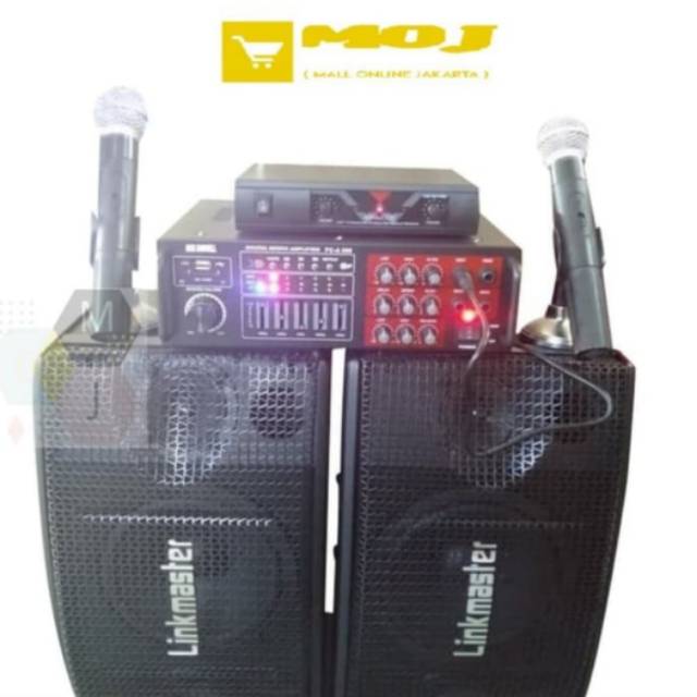 paket karaoke linkmaster bluetooth paketan sound system mic wireless home theater