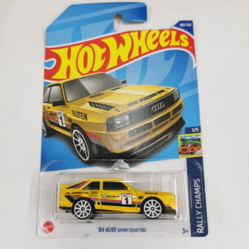 HOT WHEELS 84 AUDI SPORT QUATTRO KUNING RALLY K22