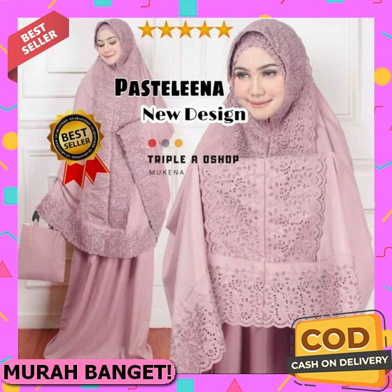 Mukena Talia Series Rayon Printing Premium Mukena Dewasa Renda Kombinasi Tas Cantik Siti Khadijah Mu