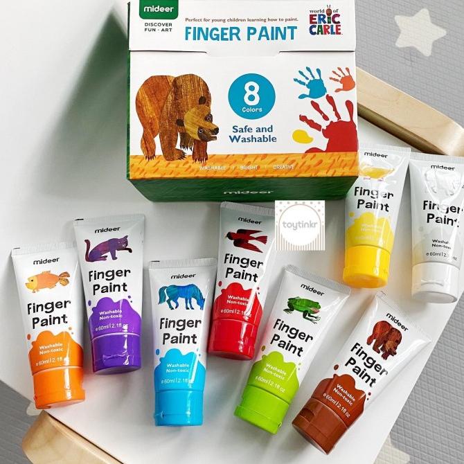 

Mideer Finger Paint Mainan Cat Anak Washable Mudah dibersihkan