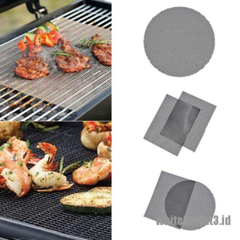 Matras Panggangan Bbq Model Anti-Lengket, Warna Hitam