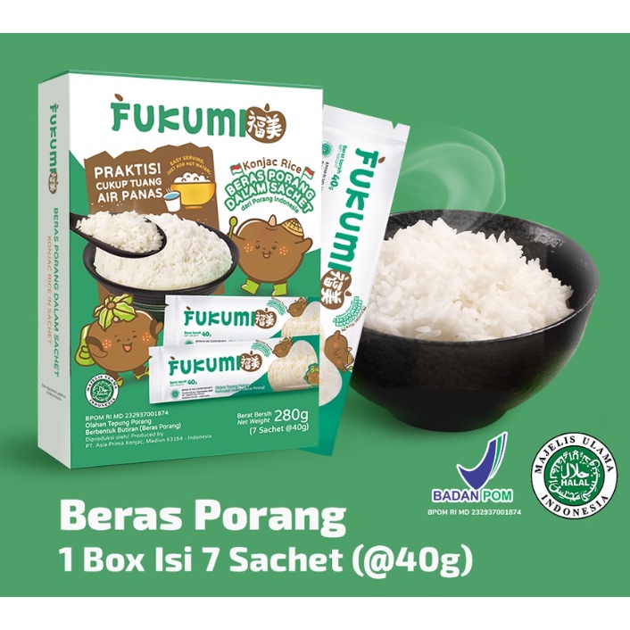 Beras Fukumi - Beras Porang Box Sachet 7x40gr