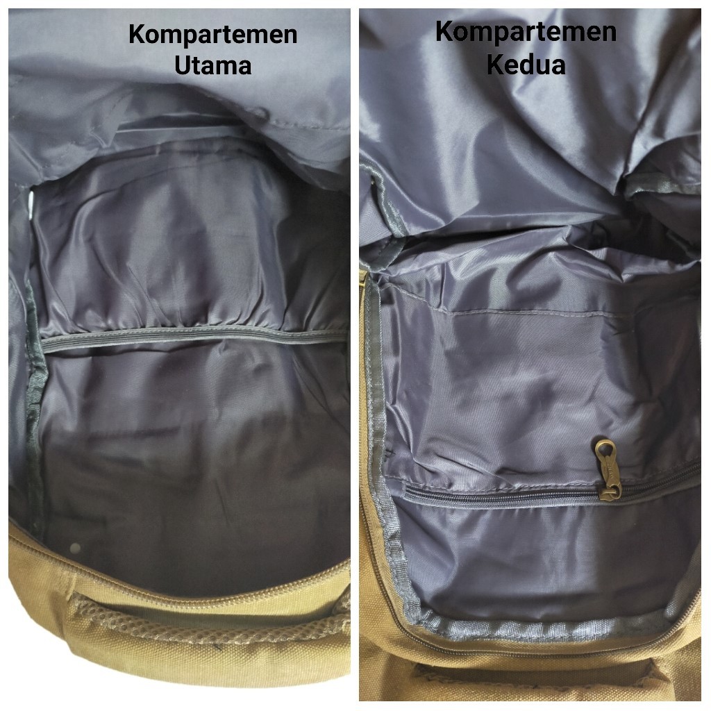 TAS RANSEL BACKPACK LAPTOP BAHAN KANVAS IMPOR 98-22