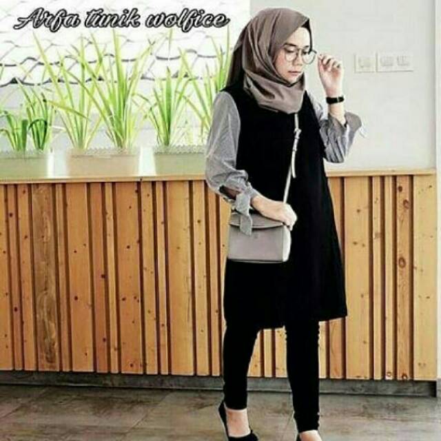 ARFA TUNIK TUNIC BAJU  ATASAN  MUSLIM WANITA  MURAH  