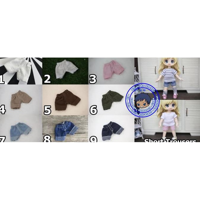 Pengiriman Cepat dan tepat PO Short Trousers Pakaian Celana Obitsu 11 OB11 BJD 1/12 MURAH