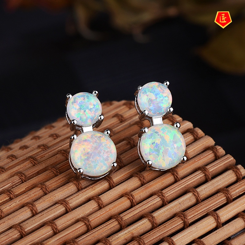 [Ready Stock]Elegant Classic Opal Earrings