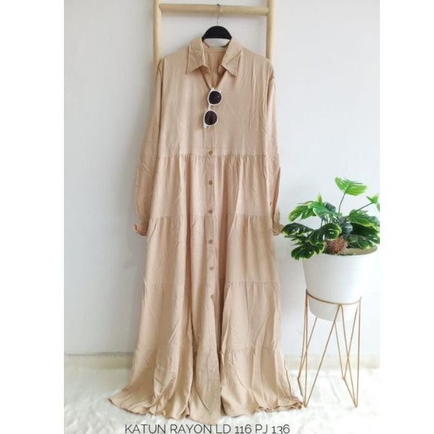 Gamis katun rayon ld 116 cm