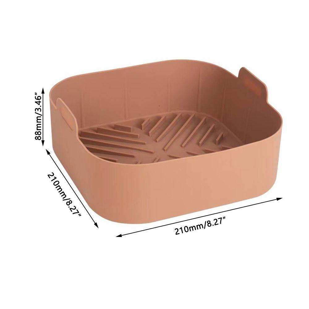 Solighter Square Silicone Pot Soft Cooking Reusable Pizza Plate Baking Basket