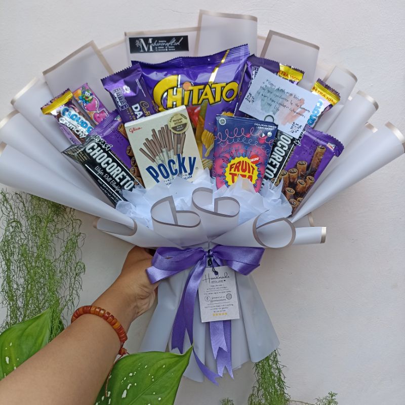 

[FREE KARDUS PACKING] SNACK BOUQUET MEDIUM MIX MURAH | BUKET SNACK MURAH MERIAH