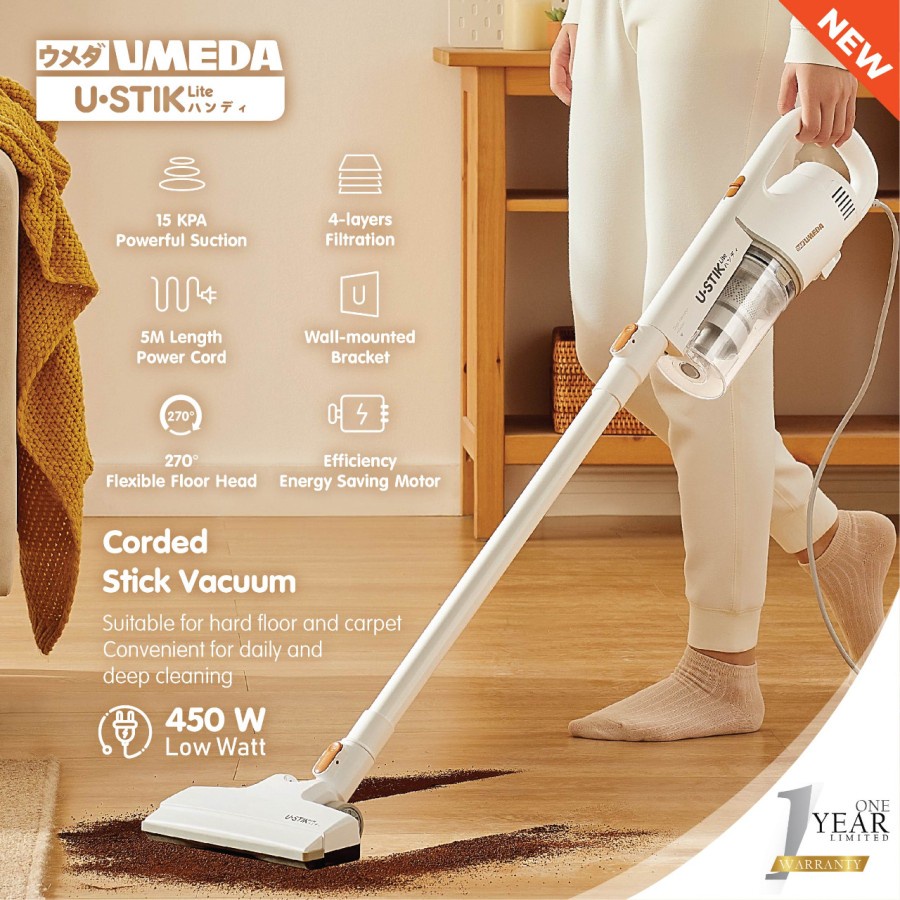 Umeda U-STIK Lite Stick Vacuum / USTIK Lite Penyedot Debu Lantai