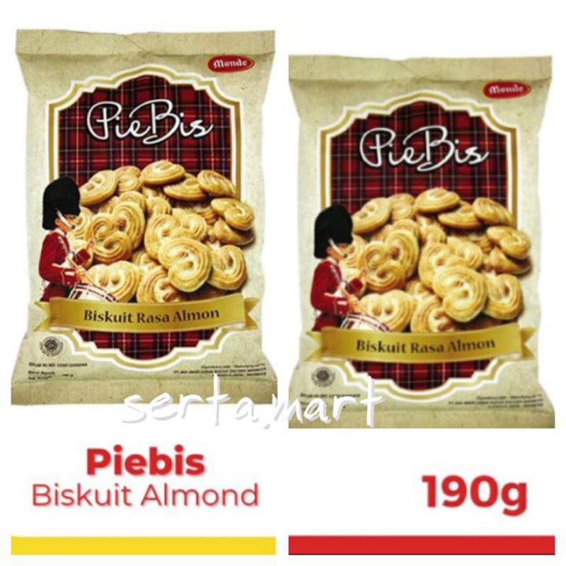 

Monde PieBis Almond 190gr - Pie Bis Biskuit Rasa Kacang Almon Monde 190gr