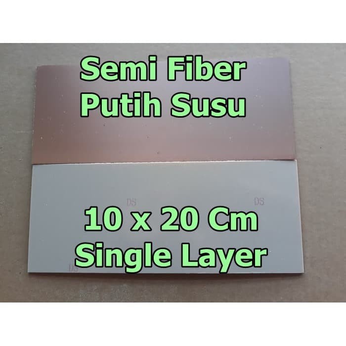 PCB polos semi fiber warna putih 20 x10 cm