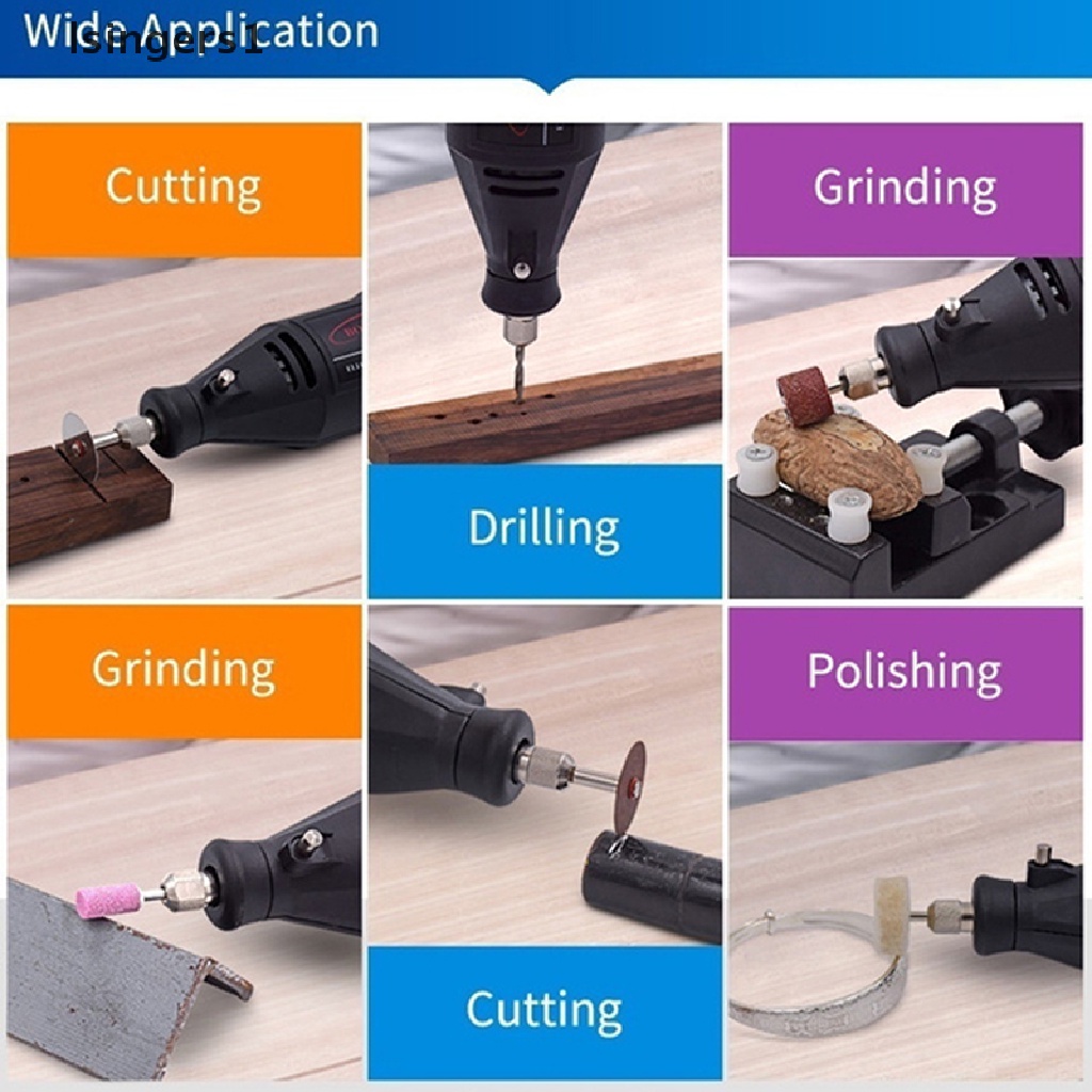 [lsingers1] Electric Mini Drill Rotary Grinder DIY Drill Polishing with 6/130Pcs Accessories Boutique