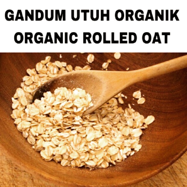 

Rolled Oat Organic / Oatmeal / Havermout Gandum Sereal Impor Oats MPASI Bayi Per 50gr 100gr 250gr