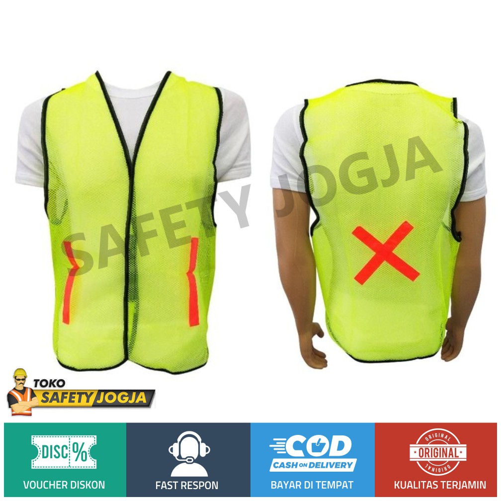 Rompi Proyek / Safety Vest /  Rompi murah Jogja / Tipe Jaring X Scotlight