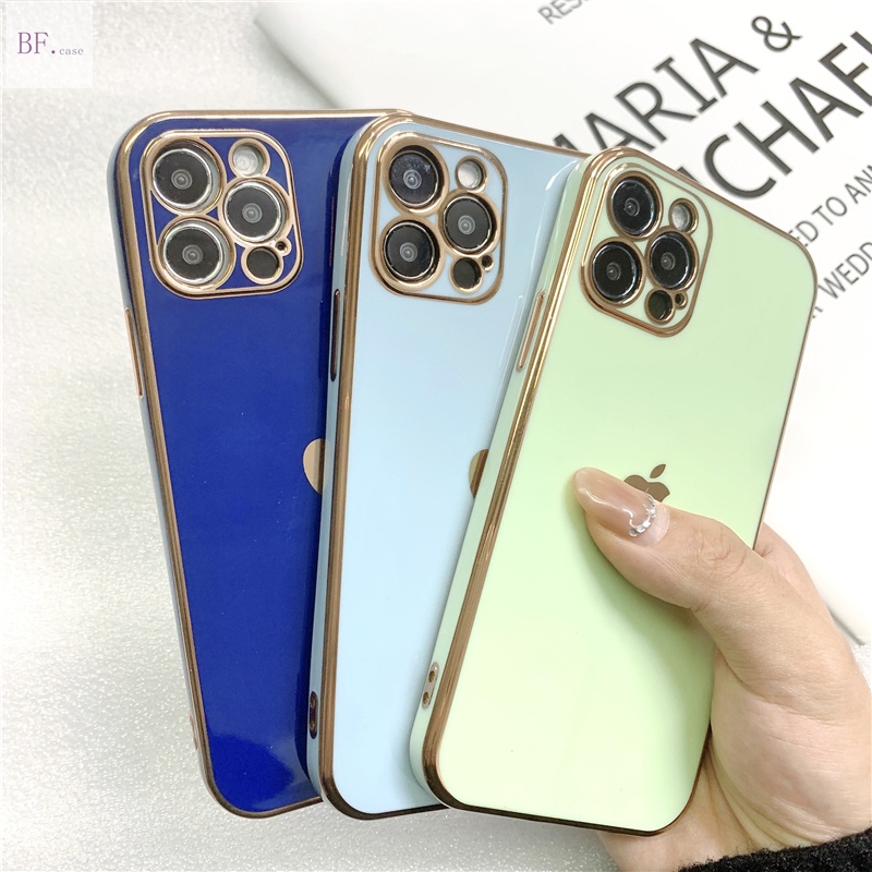 Soft Case Silikon Electroplating 6d Cover Iphone 11 12 13 Pro Max X Xr Xsmax 6 7 8 Plus 11promax