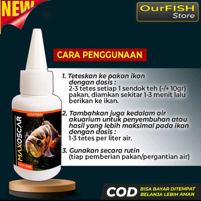 Max Oscar - Obat dan Vitamin Mutasi Ikan Oscar