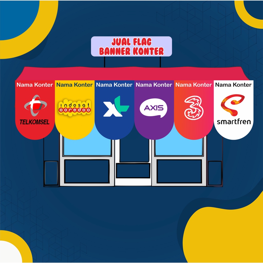 SPANDUK BANNER BENDERA HIASAN KONTER MOTIF RENDA / FLAG BANNER
